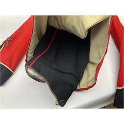 Royal Military College Sandhurst parade uniform with peaked cap and two-piece mess dress, all bearing historic manuscript labels for J.E.A. Baldwin, possibly Air Marshal Sir John Eustace Arthur Baldwin (1892-1975) who served in the British Army 1910-18 & 1944-58 and in the RAF 1918-44.