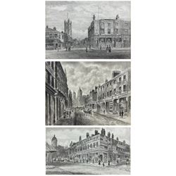 Frederick Schultz Smith (Hull 1860-1925): Vauxhall Tavern - Hessle Road, pencil signed and dated 1891, 20cm x 28cm; The Holderness Dairy, monochrome wash signed 17cm x 22cm; Hall & Hamlyn - Engine Street, ink and wash signed 14cm x 25cm (3)