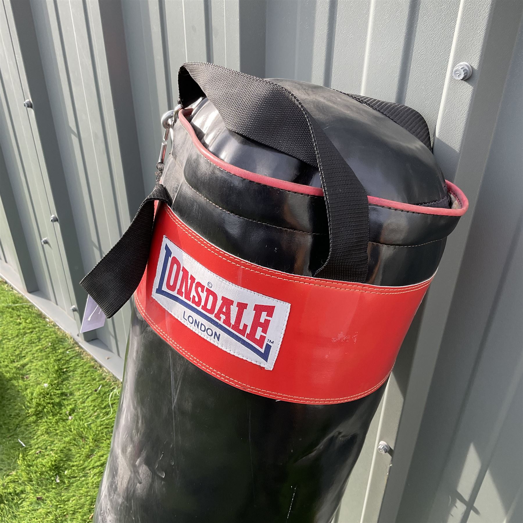Lonsdale punch bag with metal stand THIS LOT IS TO BE COLLECTED BY APPOINTMENT FROM DUGGLEBY STORAGE GREAT HILL EASTFIELD SCARBOROUGH YO11 3TX Garden Asset Commercial
