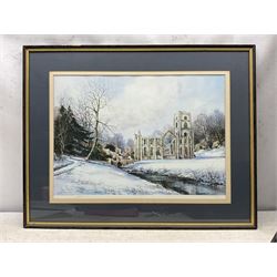 John Freeman (British 1942-):View towards Ravenscar, oil on board signed '79, 49cm x 74cm; together with a signed print (2)