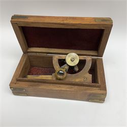 Abney Level clinometer, by 'Stanley London', housed in a wooden box