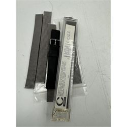 Six gentleman's wristwatches, including Avia, La Carre and Le Chat examples, together with a Smiths shockproof stop watch and a Sekonda stop watch, and a collection of spare watch straps