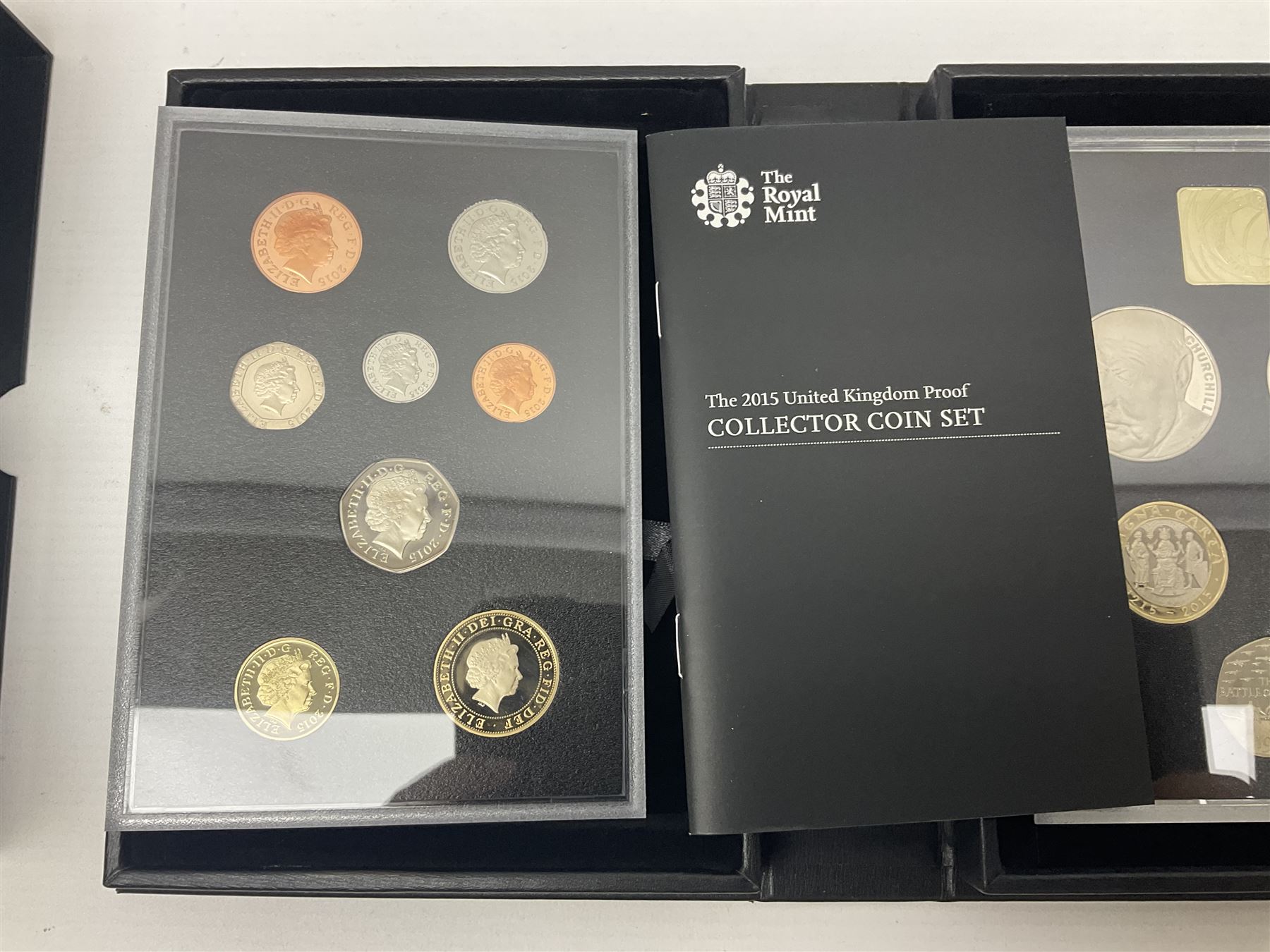 The Royal Mint United Kingdom 2015 proof coin set collector edition, cased with certificate