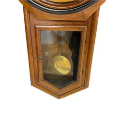 American - 19th century Ansonia drop dial wall clock 12 inch dial.