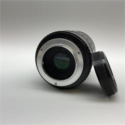 Olympus OM2 camera, 'no.264258', fitted with Olympus 'OM System G.Zuiko Auto-W 1:2.8 f35mm' lens and two other lenses, in a carry case