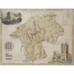 Richard Blome (British 1635-1705): 'A Mapp of the County of Leicester with its Hundreds', 18th century map with hand-colouring pub. c.1673; 
Robert Morden (British c.1650-1703): 'Northamptonshire' and Suffolk', two 17th/18th century engraved maps with hand-colouring together one other similar max 36cm x 42cm (4)