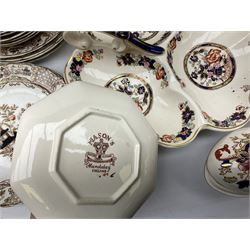 Masons Mandalay pattern ceramics, to include candlestick holder, jug, covered tureen, egg shaped trinket dish, and other similar ceramics, in one box 