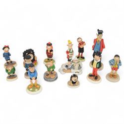 Thirteen Robert Harrop Beano Dandy Collection limited edition figures, including Gnasher, Menaces Forever, Toots, Lord Snooty, Chips and Minnie the Minx etc, all boxed 