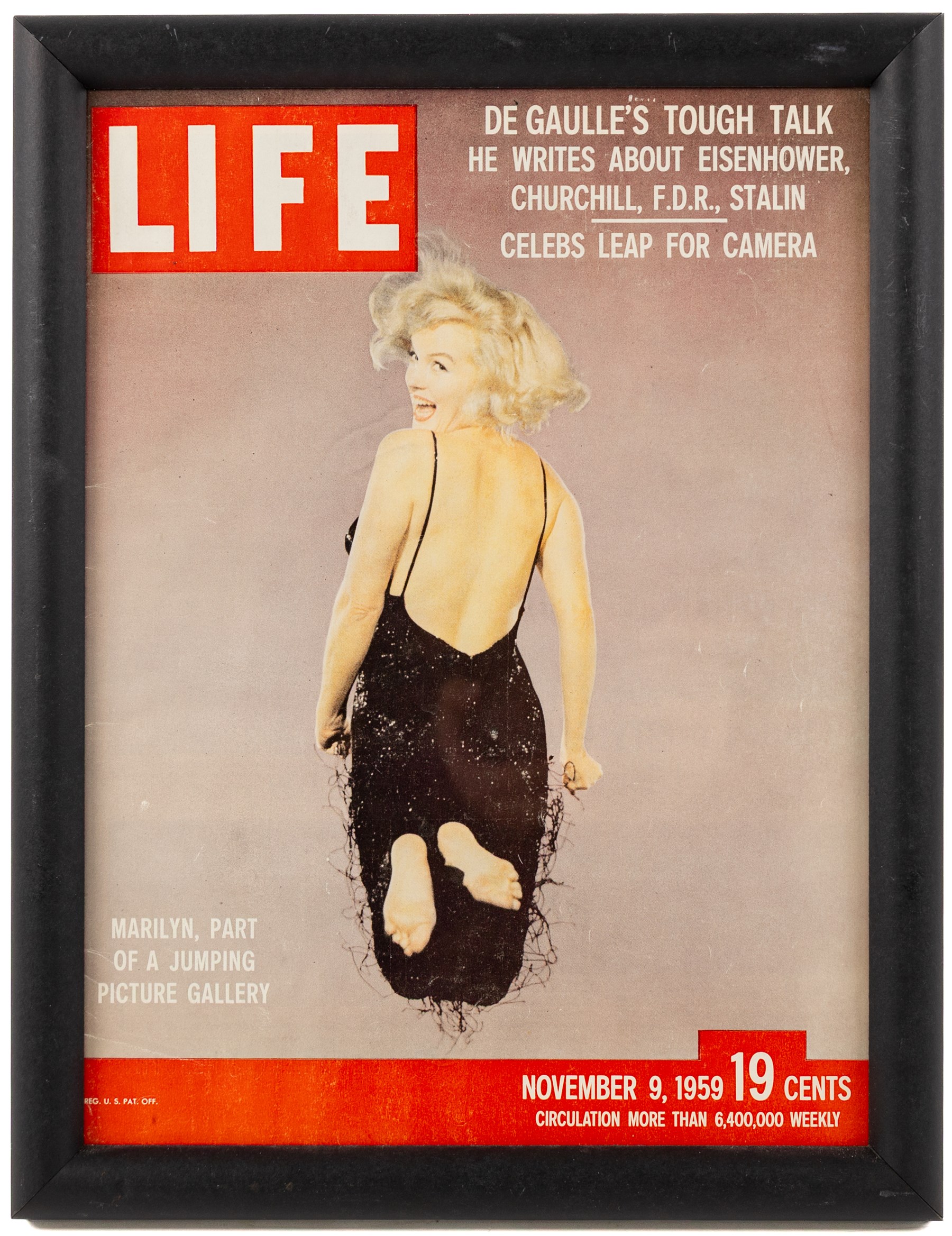 Marilyn Monroe - two European film posters, comprising The Seven Year Itch (7 ans de reflexion), French poster after the 1955 film starring Marilyn Monroe and Tom Ewell, linen backed, 81 x 61cm and Let's Make Love (El Multimillonario), framed and glazed Spanish poster after the 1960 film, starring Marilyn Monroe and Yves Montand, 100 x 70cm, together with a framed Life Magazine newstand poster featuring Marilyn as the cover star and a Life book 'Remembering Marilyn