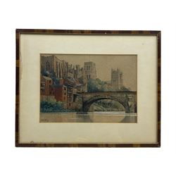 Fred Jay Girling (British 1900-1982): Durham, watercolour over pencil on buff paper signed and dated 1930, 27cm x 38cm