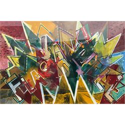 Kane Cunningham (British 1961-): 'Flash Bang Wallop!', watercolour on Arches paper, signed and titled verso 103cm x 153cm