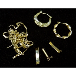  14ct and 9ct gold jewellery, stamped or hallmarked  