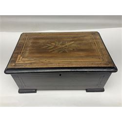 Swiss - Three 19th-century cylinder music boxes suitable for spares or repair.