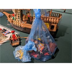 1970s Playmobil pirate ship and figures