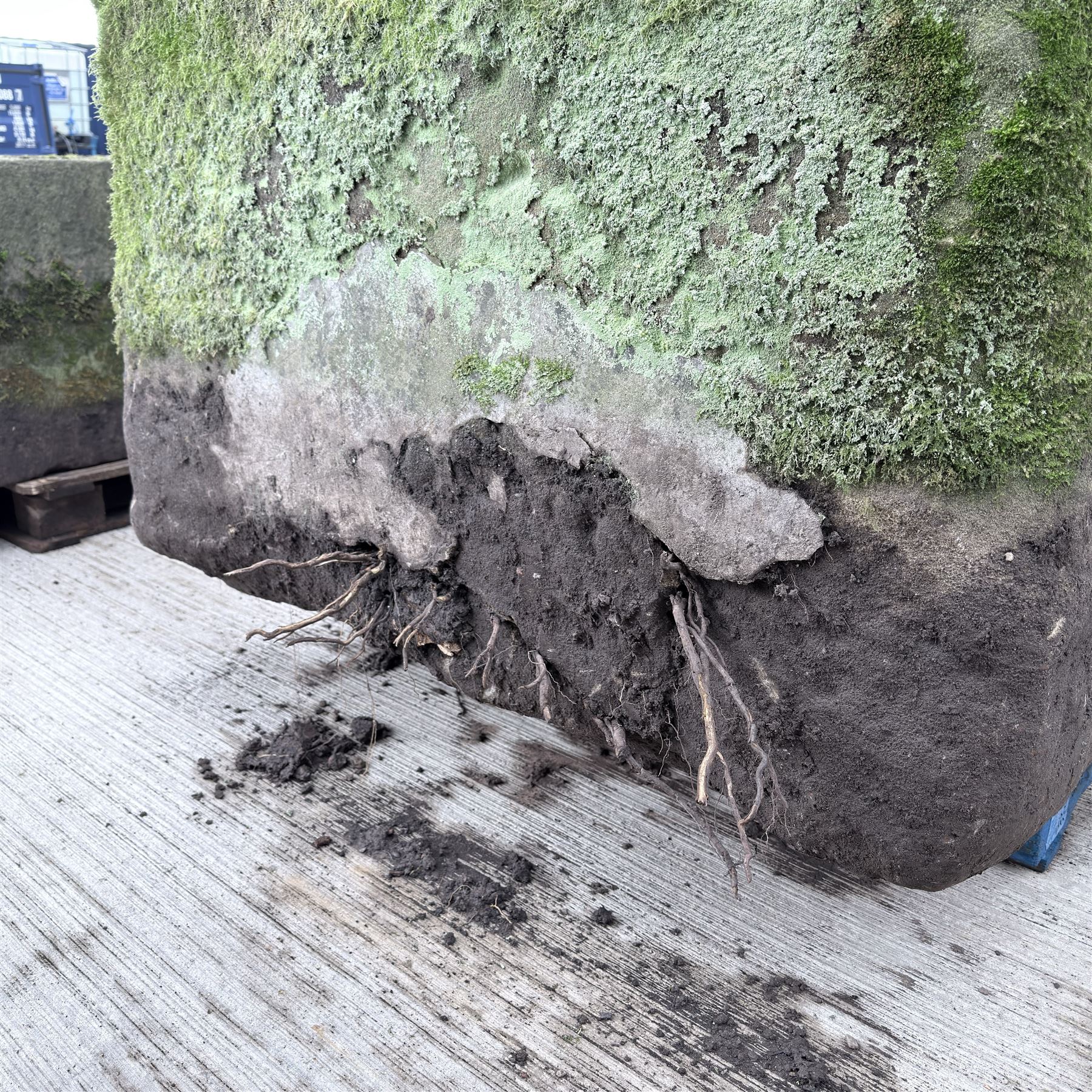 Large 18th century rectangular stone trough