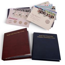 Approximately 79 Royal Mail Royal Mint coin or medallion covers, including 2016 'Shakespea...