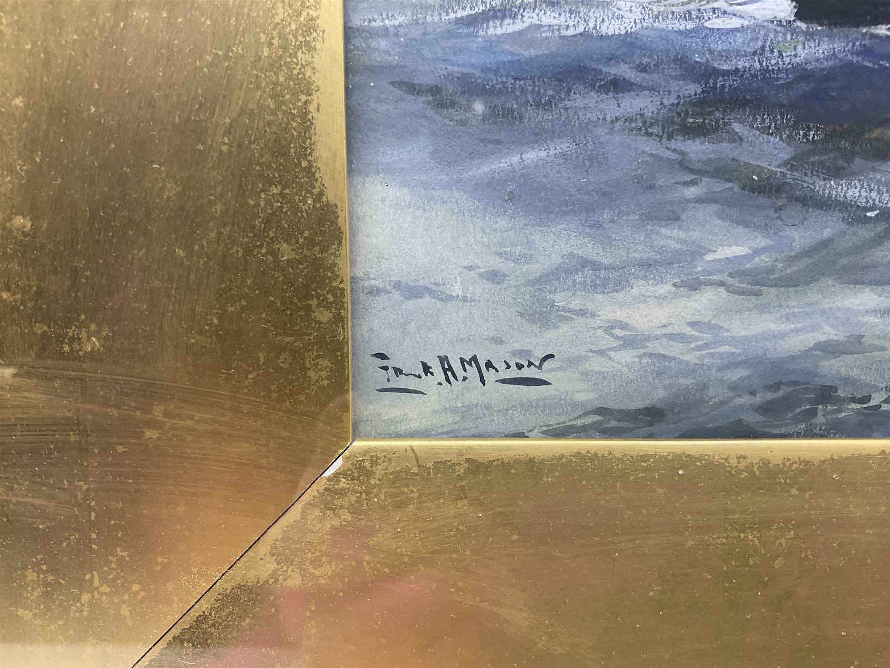 Frank Henry Mason (Staithes Group 1875-1965): 'An Inshore Passage', watercolour and gouache signed 24cm x 34cm 
Provenance: private collection; Tennants Auctioneers 23rd November 2006, sold together with a copy of the sale catalogue