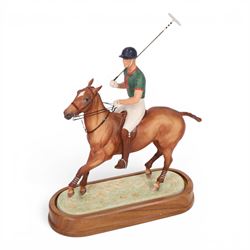 Royal Worcester equestrian figure, H.R.H. The Duke of Edinburgh, modelled by Doris Lindner, limited edition no. 662/750, with framed certificate, H40cm