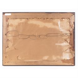 Lester Sutcliffe (British 1848-1933): Ships Landed and Ships at Sea, pair monochrome pastel and watercolours signed 35.5cm x 53cm