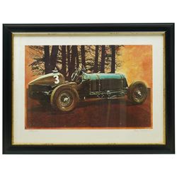 Craig Tennant (American 1946-): 'England's 1935 ERA R1B', lithograph in colours signed and numbered 234/2500 in pencil 35cm x 53cm