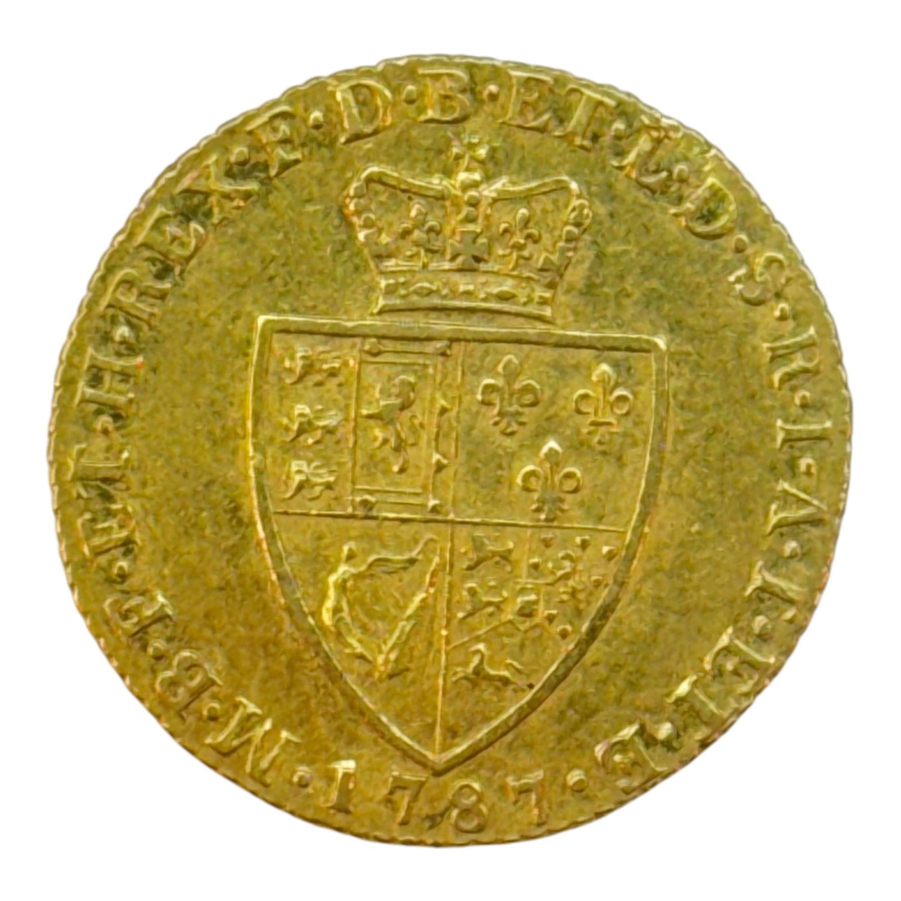 George III 1787 gold spade guinea coin