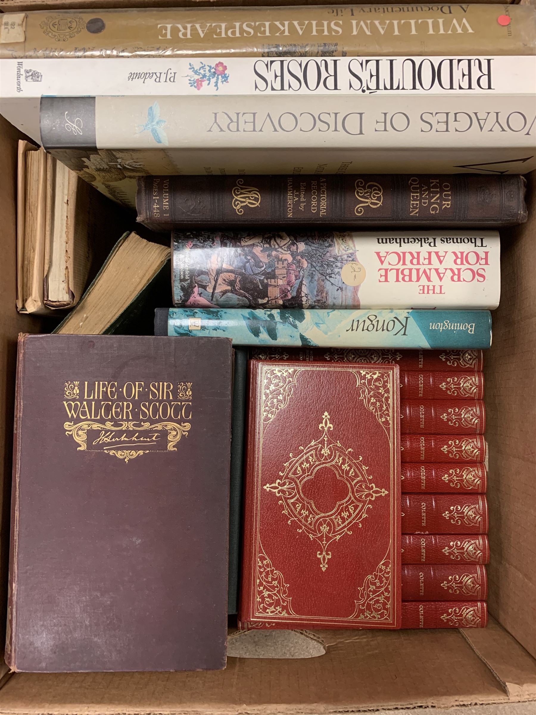Three boxes of miscellaneous books.