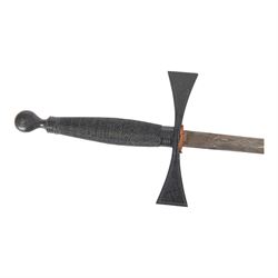 Masonic sword by Wilkinson, the 71cm blade etched with makers marks and decorative symbols, within leather scabbard, overall L88cm