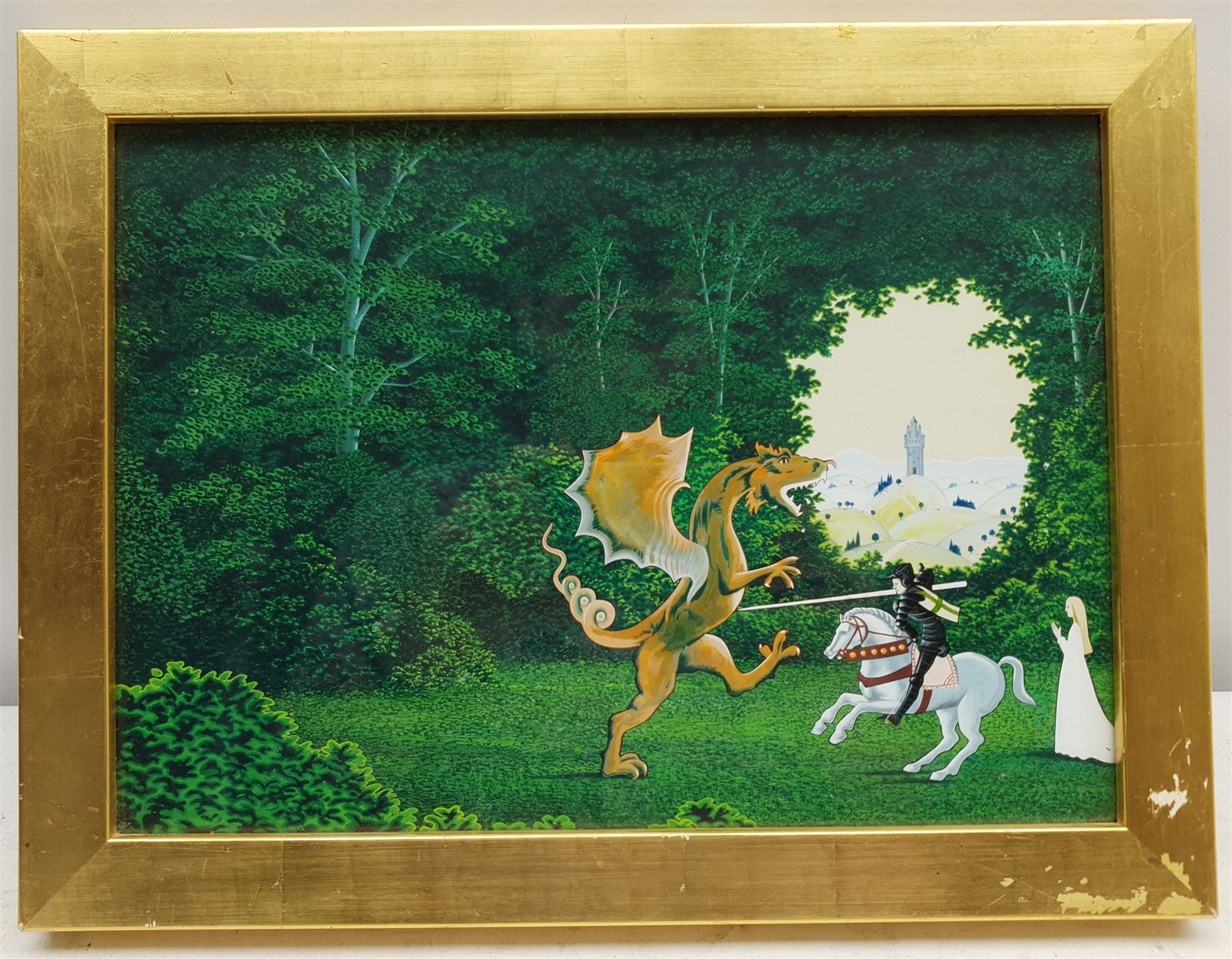 Peter Goodfellow (British 1950-): 'The Green Knight', gouache signed and titled verso 19cm x 27cm