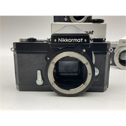 Nikkormat FT2 camera body, serial no. 5066813, in original packaging, together with Nikkormat EL camera body, serial no. 5577358, with Nikon Nikkor 50mm 1:1.8' lens no. 2143575, Nikkormat FT, serial no. 3968385, and Nikomat FT camera body, serial no. 4015491