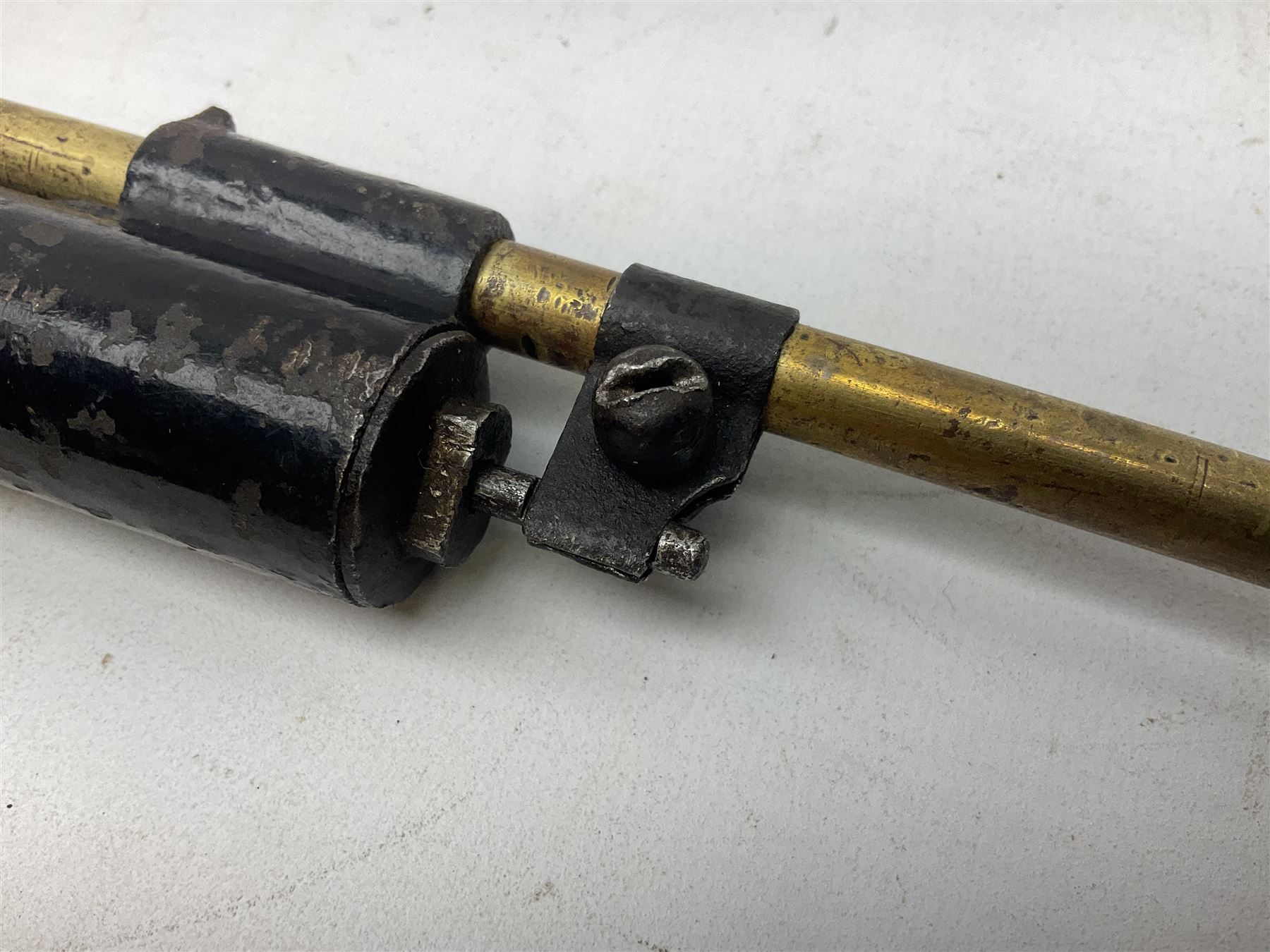 Pope Bros USA pump action cylinder air pistol, c1890, 32cm Militaria