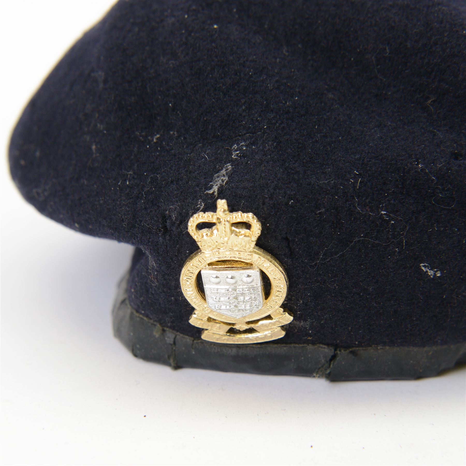 Royal Electrical and Mechanical Engineers, two caps and two officers berets, together with a spike bayonet 
