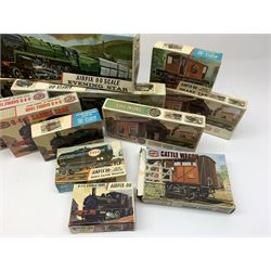 Airfix 'H0/00' gauge - twenty unmade railway related construction kits including seven locomotives, seven wagons and six buildings/trackside accessories; all boxed, some in factory sealed transparent packaging (20)