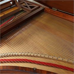 Early 19th century Grand Piano by John Broadwood & Son, London serial No 7695, 1820.
Early straight strung Regency Grand Piano, part re-furbished and re-strung, soundboard with some small cracks, bridges good, action and damping responsive but requirering adjustment in places, English grand action with a six octave keyboard, with 73 keys C1-C7, with Ivory naturals and ebony sharps, Lyre with sustain and una-chorda pedals, satinwood case with ebony inlay and crossbanding, adjustable open lattice music desk, raised on four turned legs with castors. In 1818 two years before this piano was manufactured, a similar piano of this design was presented to Beethoven by Thomas Broadwood.

 You can find and listen to examples of Alan Cuckston playing this particular Broadwood Grand in the links below:

Piano Sonata in F Sharp Minor Op.49 - 'Sonate Mélancolique' by Ignaz Moscheles
Piano Sonata in E Flat Major Op.1 No.1 by John Field


Given the intricate nature of these historic instruments, specialist support will be available if required, to assist successful buyers with safe removal and onward handling. Price upon application.


This item has been registered for sale under section 10 of the APHA Ivory Act Reference LD2EPXNB