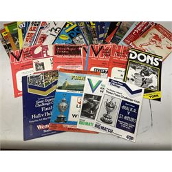 Quantity of football and rugby leave programs, to include Hull City 1949, Hull KR 1980's, Darlington FC 1960's, Liverpool 1960's, etc. 