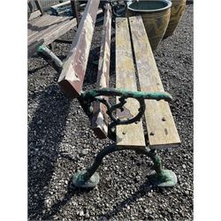 Cast iron and timber slatted bench - THIS LOT IS TO BE COLLECTED BY APPOINTMENT FROM DUGGLEBY STORAGE, GREAT HILL, EASTFIELD, SCARBOROUGH, YO11 3TX