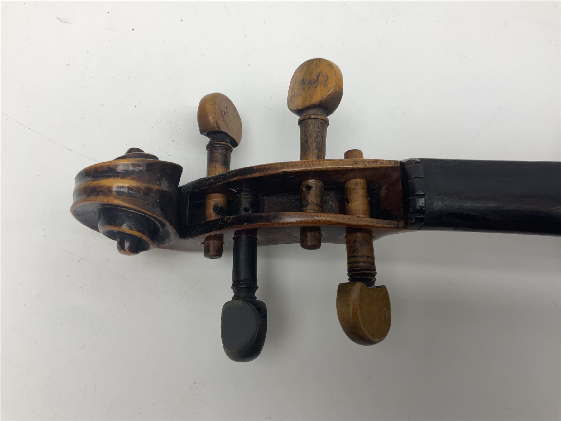 Czechoslovakian violin stamped LIZST c1920 with 35.5cm two-piece maple back and ribs and spruce top L59.5cm overall; in carrying case