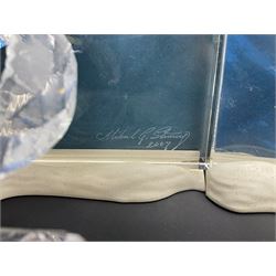 Swarovski Crystal, Wonders of the Sea Trilogy: 'Eternity', 'Community' and 'Harmony', all with stands and plaques, H20cm
