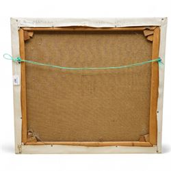 Beryl Newman (Trist) (1906-1991): 'Mending the Nets - Costa Del Sol Spain', oil on canvas signed, inscribed verso 51cm x 56cm (unframed)