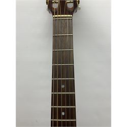 Spanish Gitano Manuel Rodriguez EMC1 Maccaferri acoustic guitar, c2000, the cedar top with D-hole, L98cm overall; in lightweight hard carrying case.