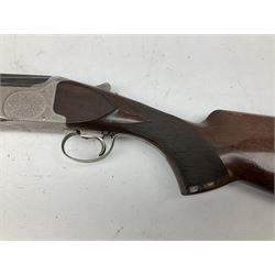 Winchester Japan 5500 12-bore by two-and-three quarters over-and-under double barrel boxlock ejector sporting gun, with 71cm barrels, ventilated rib and barrels, the walnut stock with chequered pistol grip and fore-end, single selective trigger and top safety, serial no.K542927E, L115cm overall; in gun sling SHOTGUN CERTIFICATE REQUIRED