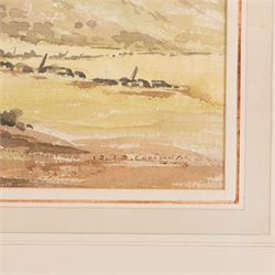 Donald Crossley (British 1932-2014): Moorland Stone Farmhouse, watercolour signed 36cm x 54cm