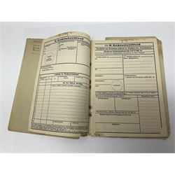 WW2 German Luftwaffe Service Record Folder and Book