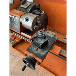 Minilor TR-1 metal lathe with three jaw self centring chuck, mounting plate - THIS LOT IS TO BE COLLECTED BY APPOINTMENT FROM DUGGLEBY STORAGE, GREAT HILL, EASTFIELD, SCARBOROUGH, YO11 3TX