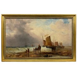 James Webb (British 1825-1895): Unloading on the Beach, oil on canvas signed 75cm x 126cm 
Provenance: private collection, purchased David Duggleby Ltd 28th November 2011 Lot 176