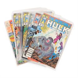 Sixty Marvel Bronze Age and later 'The Incredible Hulk' comic books, spanning years 1984-1992, comprising issues #302-#347, #349, #351-#357, #394, King Size Specials #2 and #3 and annuals #11, #12 and #15