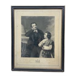 Thomas Lewis Atkinson (British 1817-1898) after Frederick Richard Say (1805-1860): 'The Right Honourable William Henry Dawnay, 6th Viscount Downe, and his son, the Honourable Hugh Richard Dawnay', 19th century mezzotint