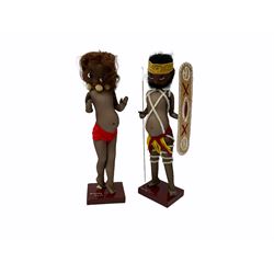 Collection of vintage dolls including two Australian Brownie Downing stockinette dolls; two 1960s Mattel 'Rosebud' talking dolls; 1960s Ideal Tearie Dearie doll in original dress; Norah Wellings type felt sailor doll and another similar etc