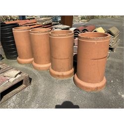 Four large terracotta circular chimney pots - THIS LOT IS TO BE VIEWED AND COLLECTED BY APPOINTMENT FROM THE CAYLEY ARMS, HIGH STREET, BROMPTON-BY-SAWDON, YO13 9DA