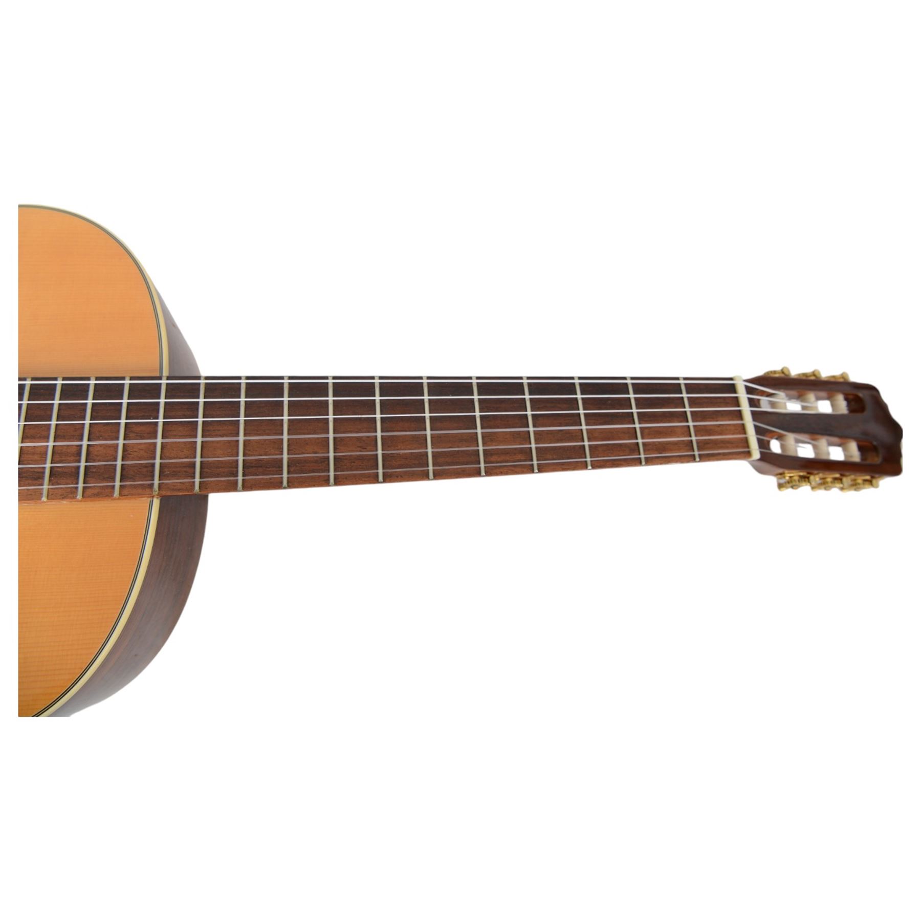 Santos Martinez SM100 classical guitar, with solid spruce top and mahogany neck, restrung with new strings, L97cm