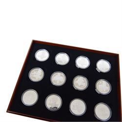 The Royal Mint United Kingdom 2006 'The Victoria Cross Silver Proof Crown Collection' eighteen coin set, cased with certificates